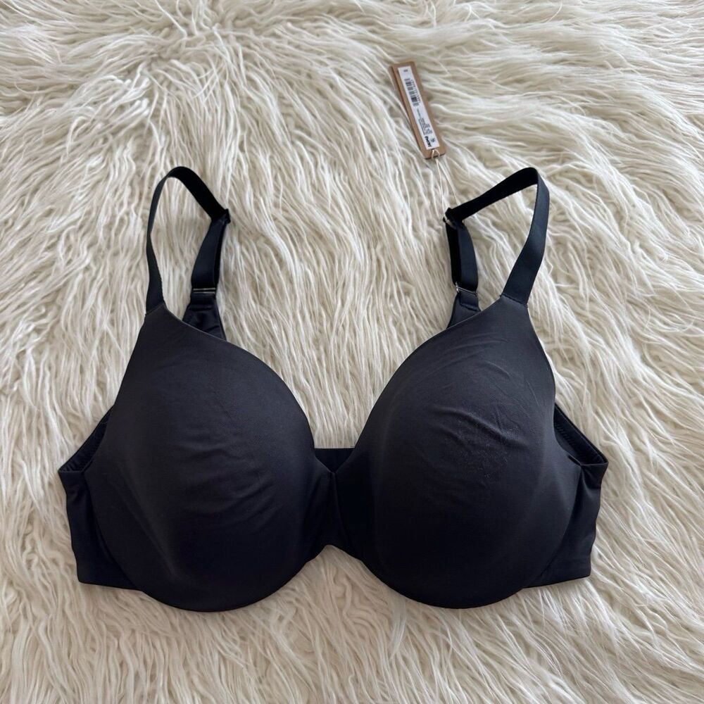 Skims Smoothing Intimates Full Coverage Lightly Lined Bra Onyx Size 34DD